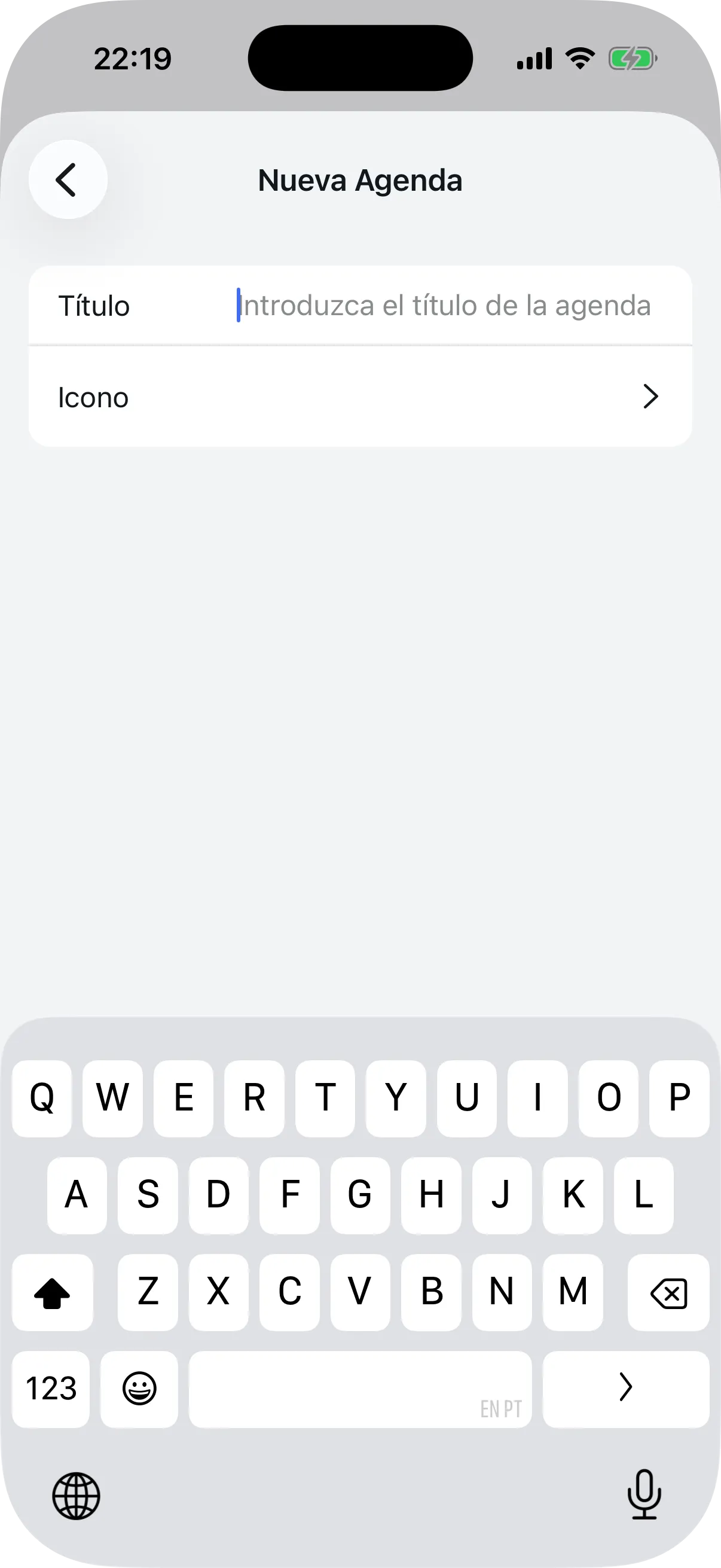 Modo de reordenación de agendas con controles de arrastre