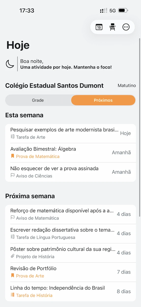 Student Agenda