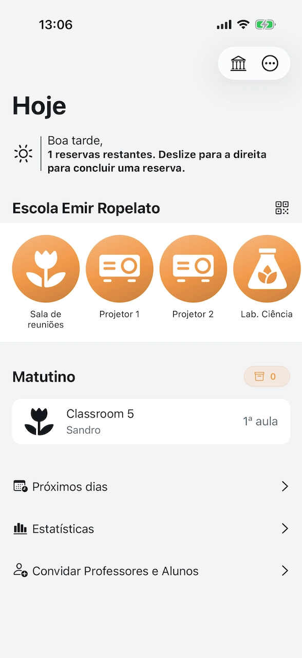 Agenda1 dashboard showing school agendas and bookings