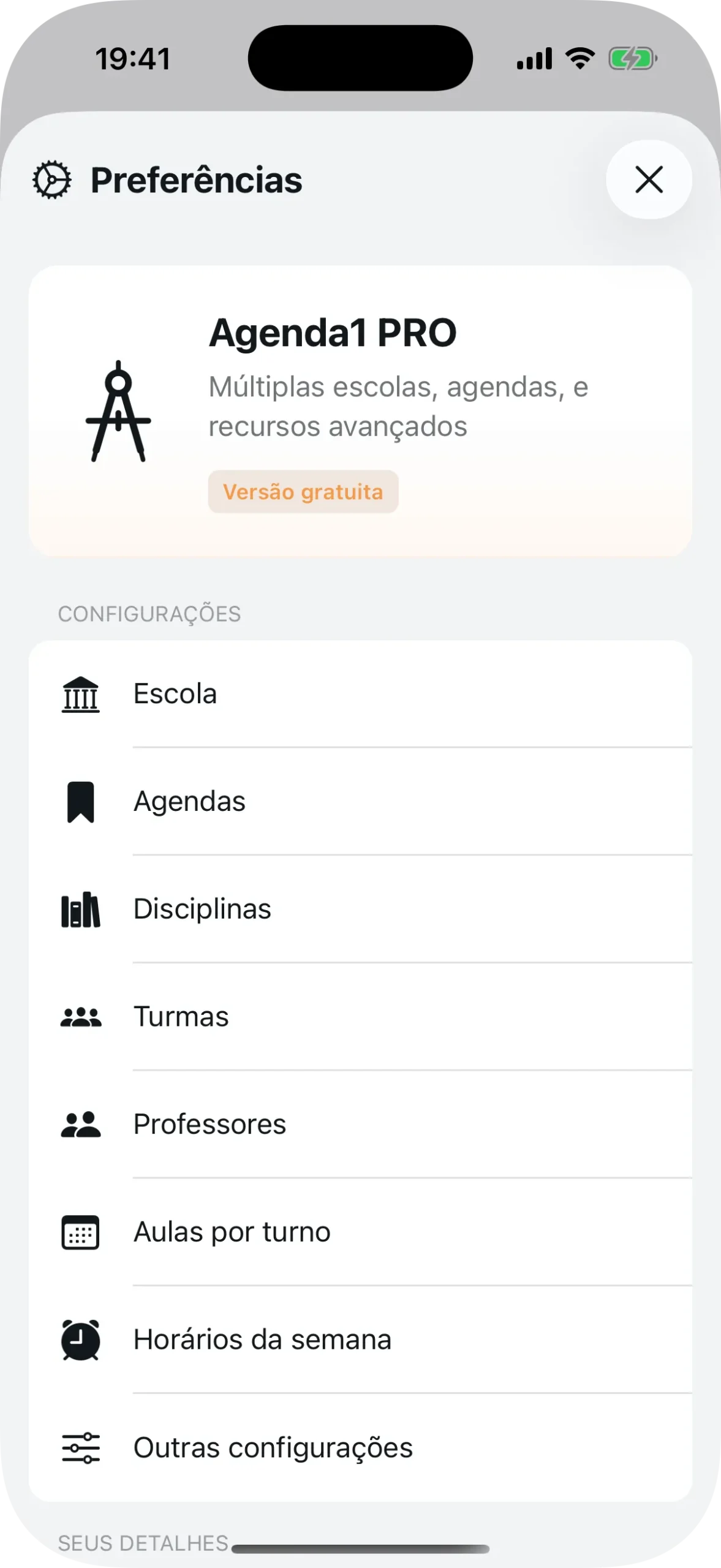 Painel do administrador com carrossel de agendas e reservas do dia