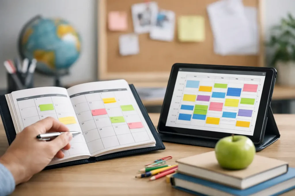 Exemple concret d’agenda scolaire intégré